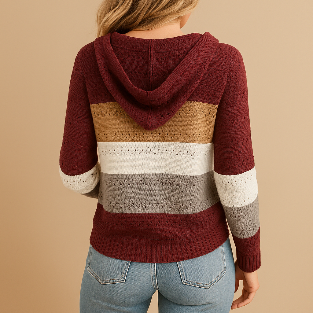 Lightweight V-neck sweater for women with a relaxed fit, breathable knit, and all-season comfort, ideal for layering or standalone wear.