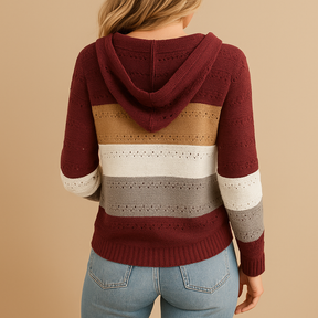 Lightweight V-neck sweater for women with a relaxed fit, breathable knit, and all-season comfort, ideal for layering or standalone wear.