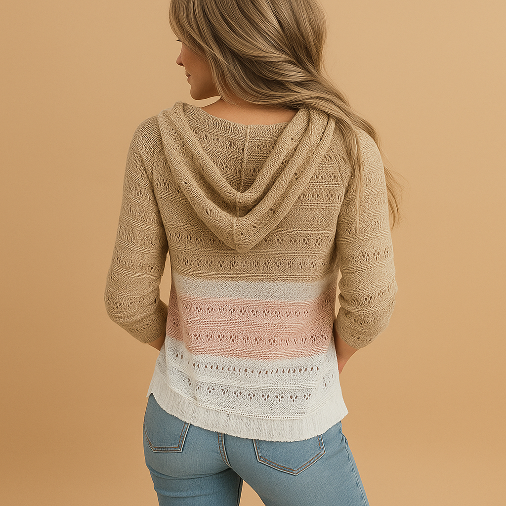 Lightweight V-neck sweater for women with a relaxed fit, breathable knit, and all-season comfort, ideal for layering or standalone wear.