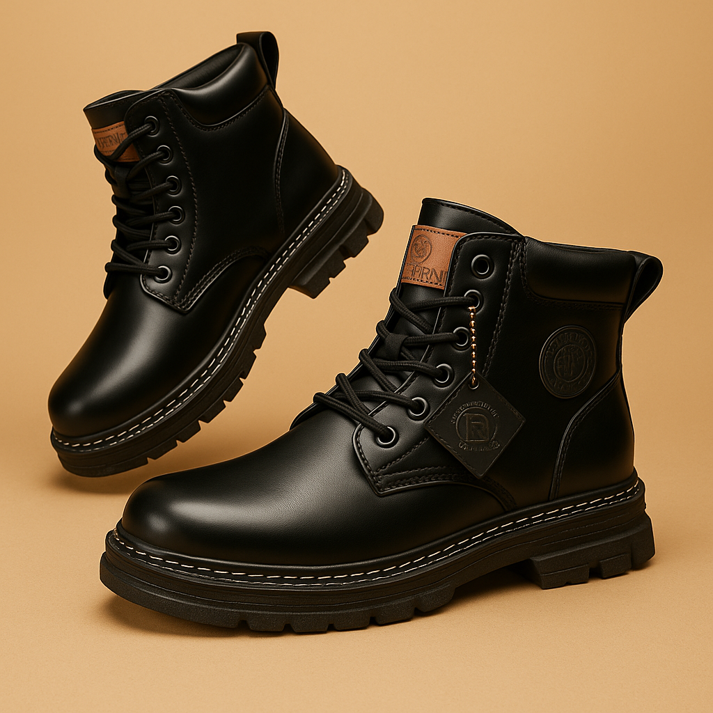 Men’s modern high-top shoes with elegant design and breathable lining, ideal for work, formal events, and stylish everyday wear.