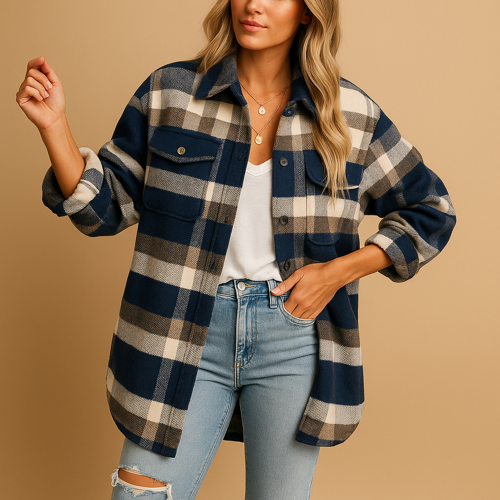 Oversized winter jacket for women with modern silhouette and warm lining, ideal for layering in cold weather.
