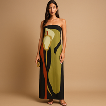 Elegant printed summer dress for women with flattering fit, perfect for holidays, garden parties, and stylish warm-weather outings.