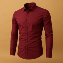 Slim fit cotton shirt for men with turndown collar, available in multiple colors, ideal for office wear or casual occasions.
