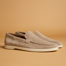 Men’s slip-on shoes with suede-look finish, elastic side panels, and anti-slip sole, perfect for work and casual occasions.