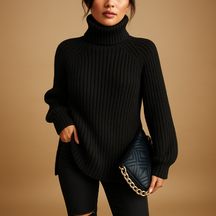 Women’s soft turtleneck sweater with elegant fit and warm texture, perfect for autumn and winter layering or stylish everyday wear.
