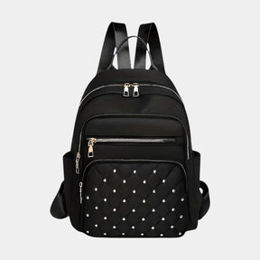 Women’s stylish backpack featuring water-resistant material, anti-theft back pocket, and multiple compartments for daily and travel use