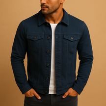 Men’s tailored long sleeve cotton dress shirt with button closure, available in army green, black, white, blue, and navy, perfect for work or casual wear.