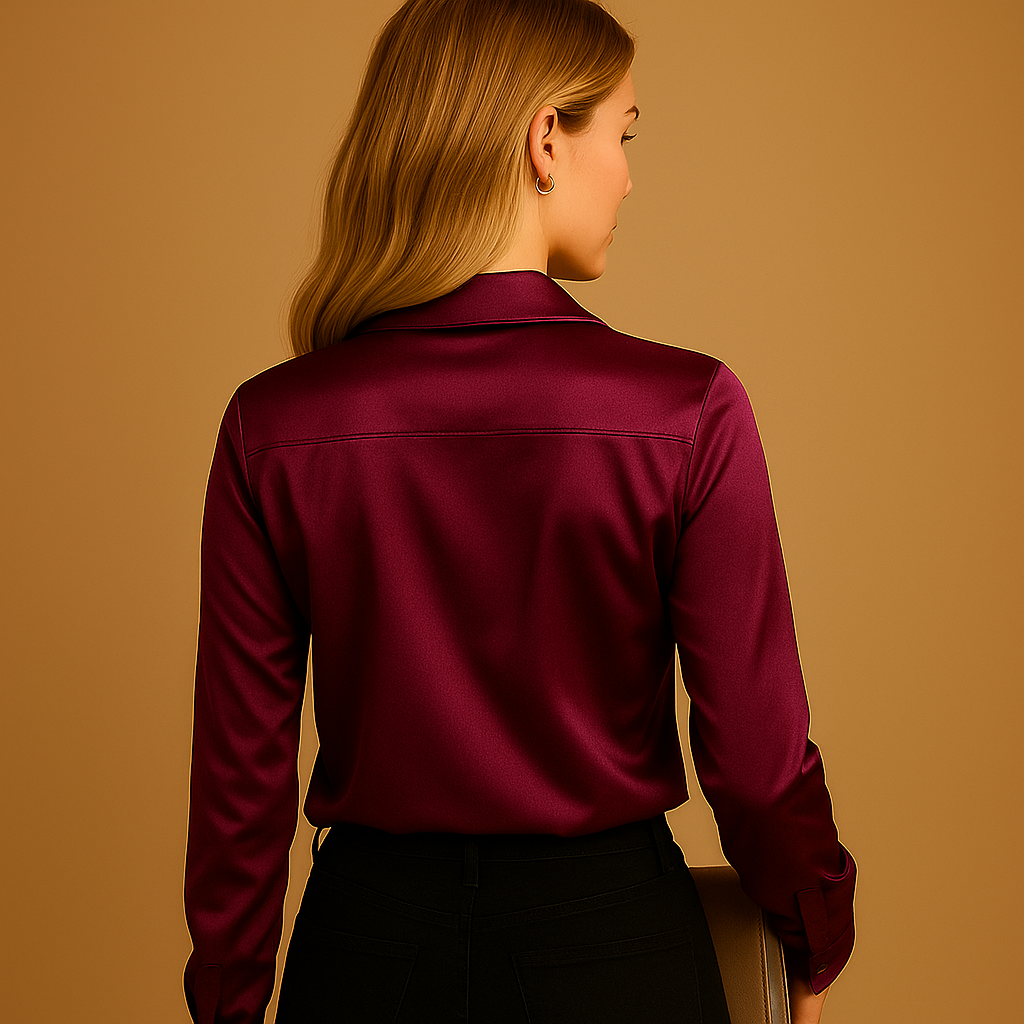 Timeless elegant blouse for women with classic collar and lightweight fabric, ideal for workdays or casual outings year-round.