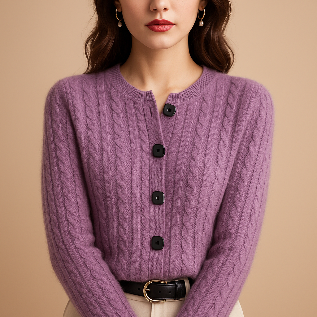 Women's warm wool vest with buttons, perfect for layering in cold seasons with a timeless and elegant look.