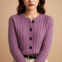 Women's warm wool vest with buttons, perfect for layering in cold seasons with a timeless and elegant look.