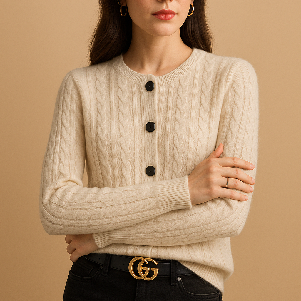 Women's warm wool vest with buttons, perfect for layering in cold seasons with a timeless and elegant look.