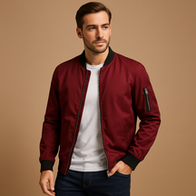 Men’s water-repellent spring jacket with a modern fit, ideal for transitional weather, casual outings, or formal occasions