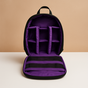 Waterproof camera backpack for men with adjustable padded dividers, tripod support, and breathable straps for secure, comfortable photography on the go.