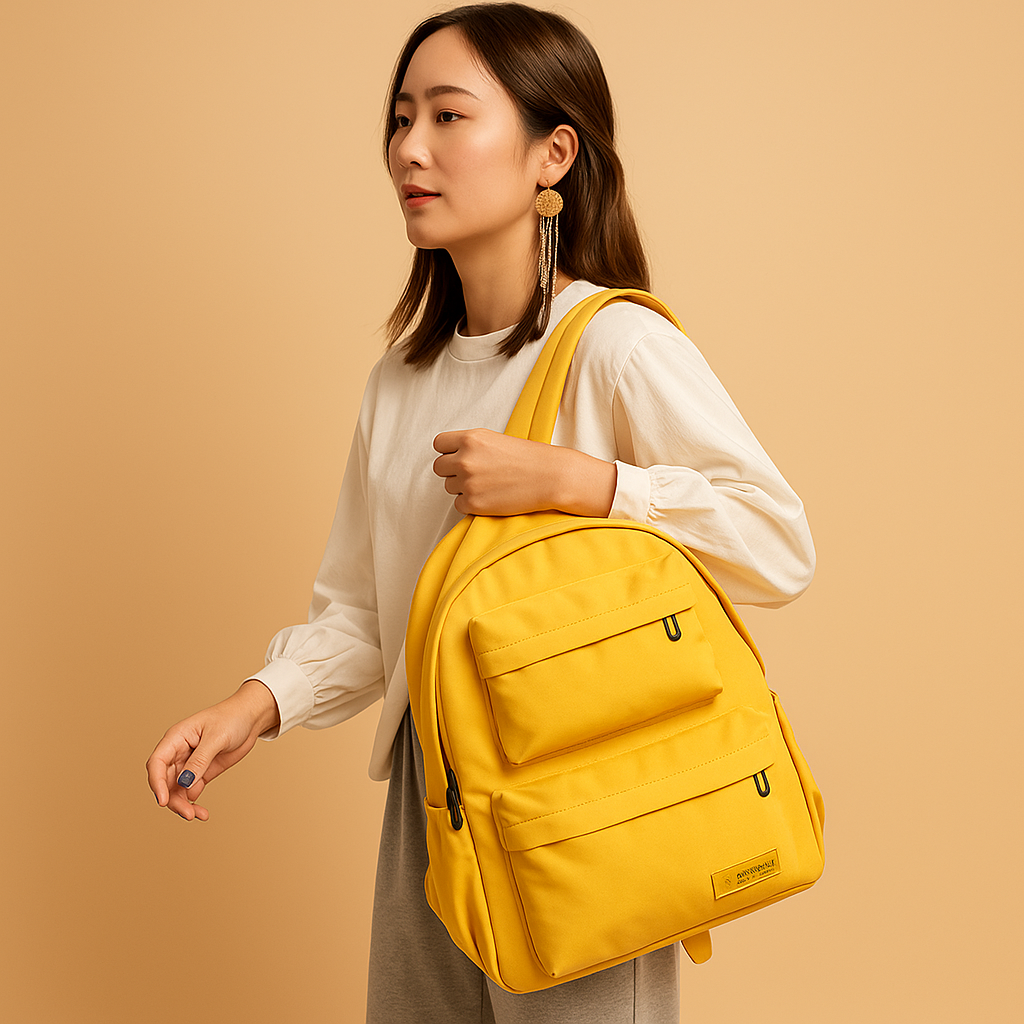 Waterproof travel backpack for women with Oxford fabric and multiple compartments, perfect for commuting, school, or travel.