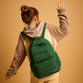 Waterproof travel backpack for women with Oxford fabric and multiple compartments, perfect for commuting, school, or travel.