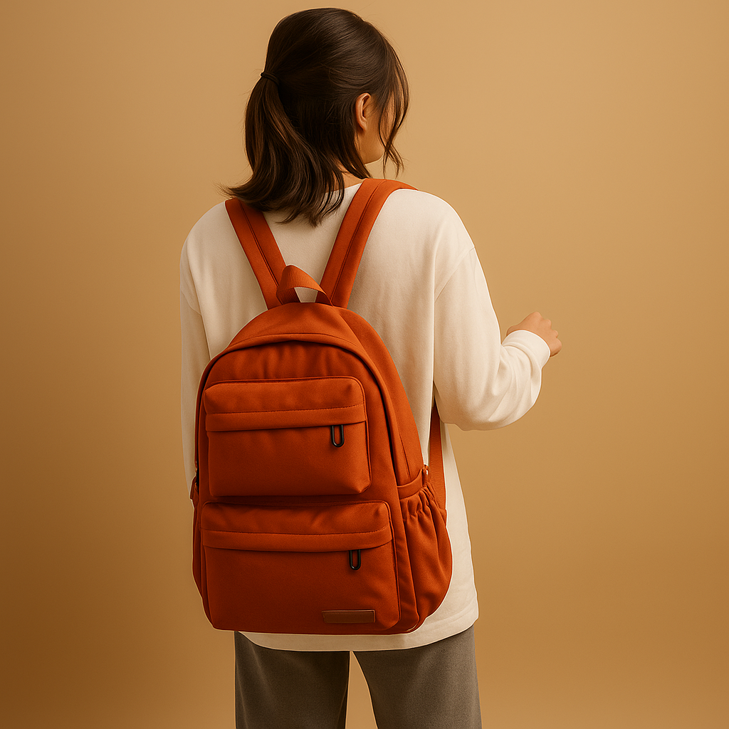 Waterproof travel backpack for women with Oxford fabric and multiple compartments, perfect for commuting, school, or travel.