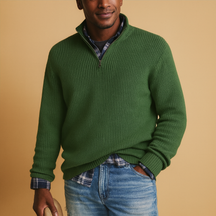 Men’s wool winter sweater in premium quality, warm and timeless design, available in multiple colors for casual or formal winter outfits.