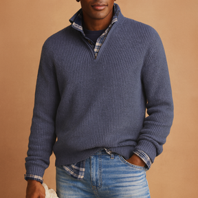 Men’s wool winter sweater in premium quality, warm and timeless design, available in multiple colors for casual or formal winter outfits.